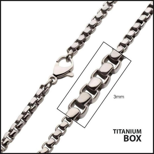 Titanium Box Chain 3 MM X 20 Inches-bracelet-That Guy's Secret