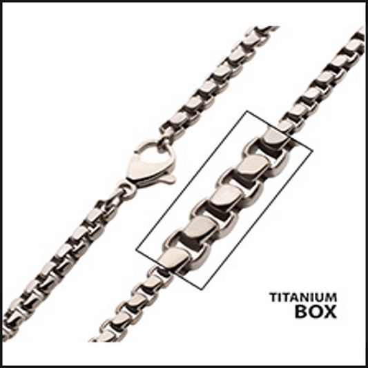 Titanium Box Chain 3 MM X 24 Inches-necklace-That Guy's Secret