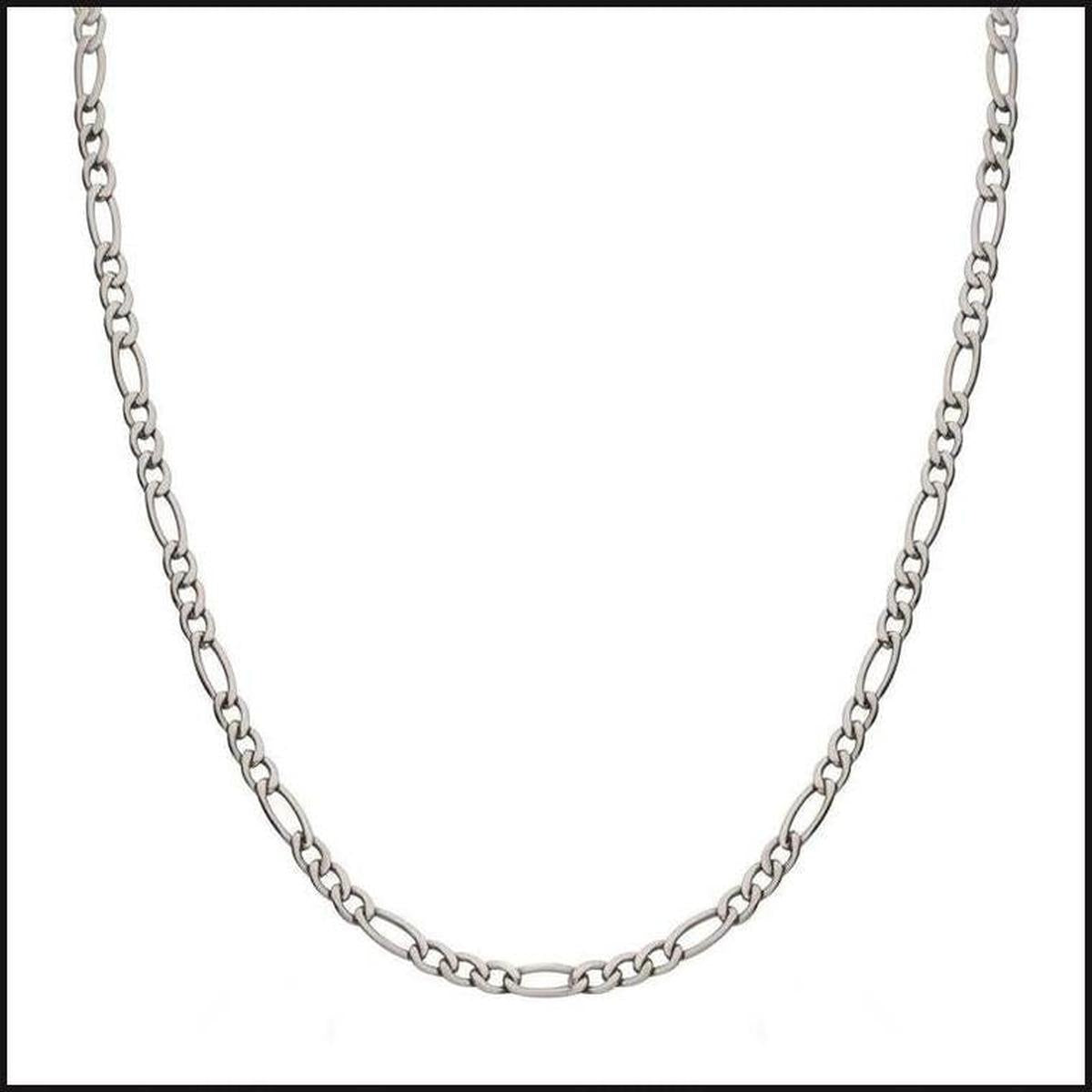 Titanium Figaro Chain 4.7 MM X 22 Inches-bracelet-That Guy's Secret