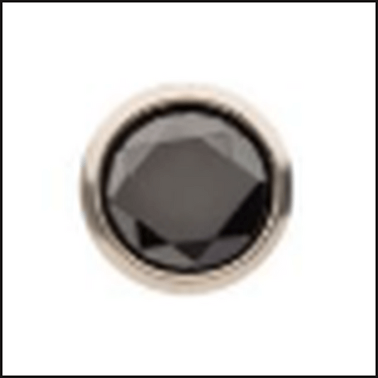 Titanium Set Gem Stud Earrings 20G Bezel 3 MM Cubic Zurconia AM2.5 MM-Earrings-That Guy's Secret