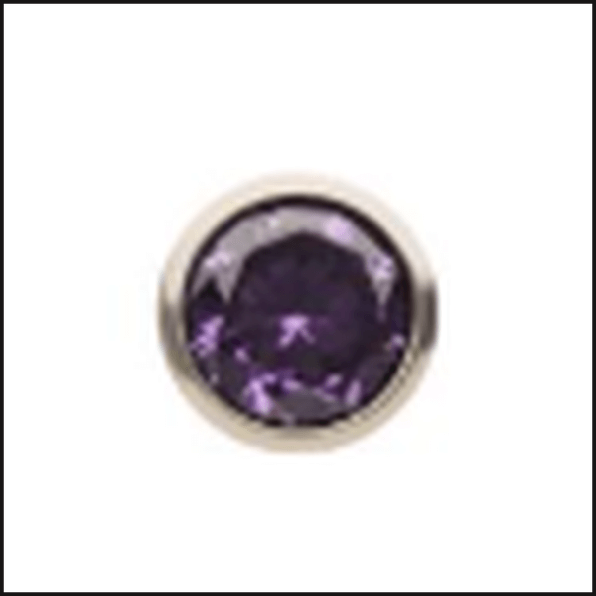 Titanium Set Gem Stud Earrings 20G Bezel 3 MM Cubic ZurconiaC2.5 MM-Earrings-That Guy's Secret