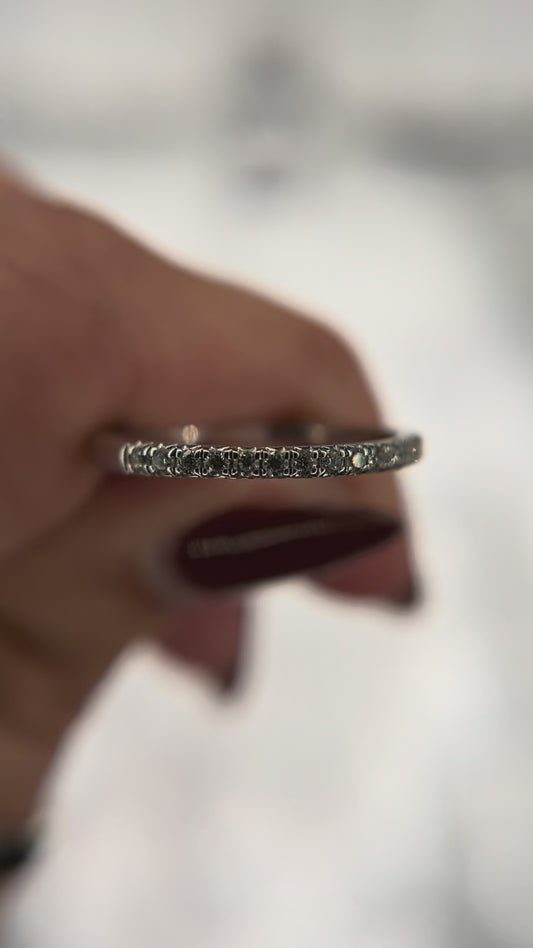 14K White Gold Lab Grown Wedding Band