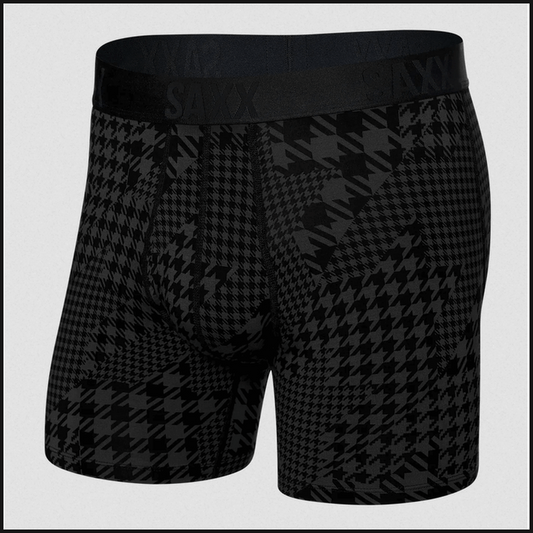 22nd Century Silk Boxer Brief Dogstooth Camo Black - That Guy's Secret