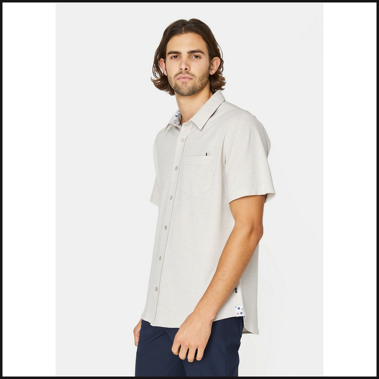 7Diamonds Short Sleeve Button Down Shirt - That Guy's Secret