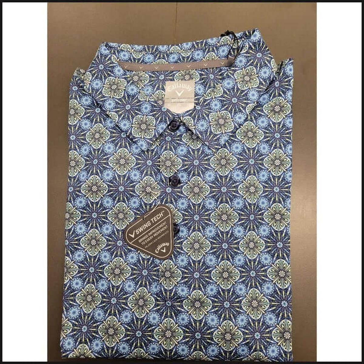 Artisan Foulard Print Peacoat Golf Polo - That Guy's Secret