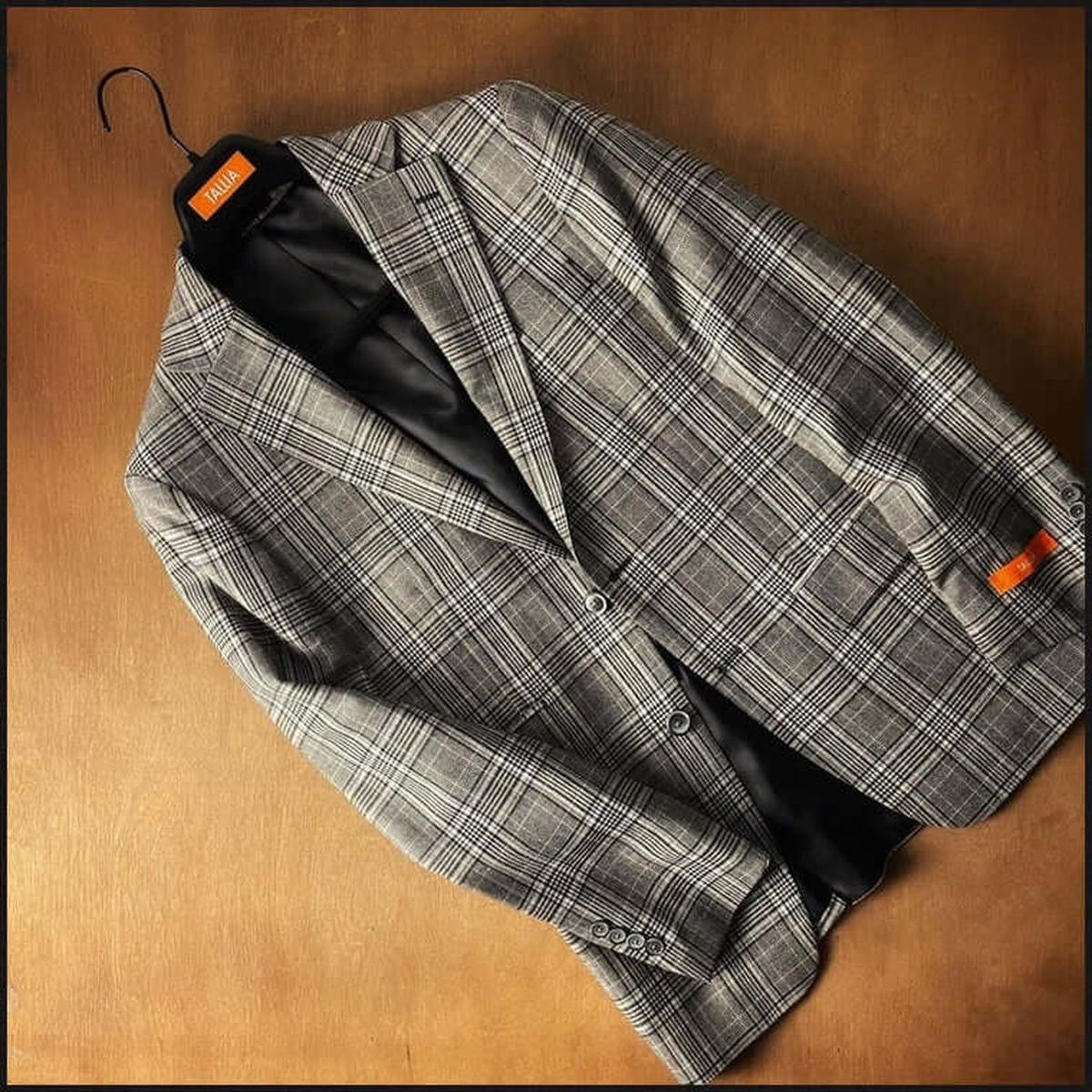 Black/White/Blue Plaid Sportcoat - That Guy's Secret