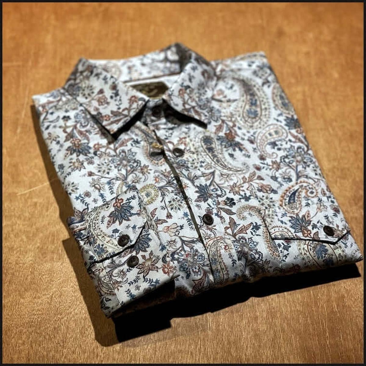 Grey Paisley Western Shirt - That Guy's Secret