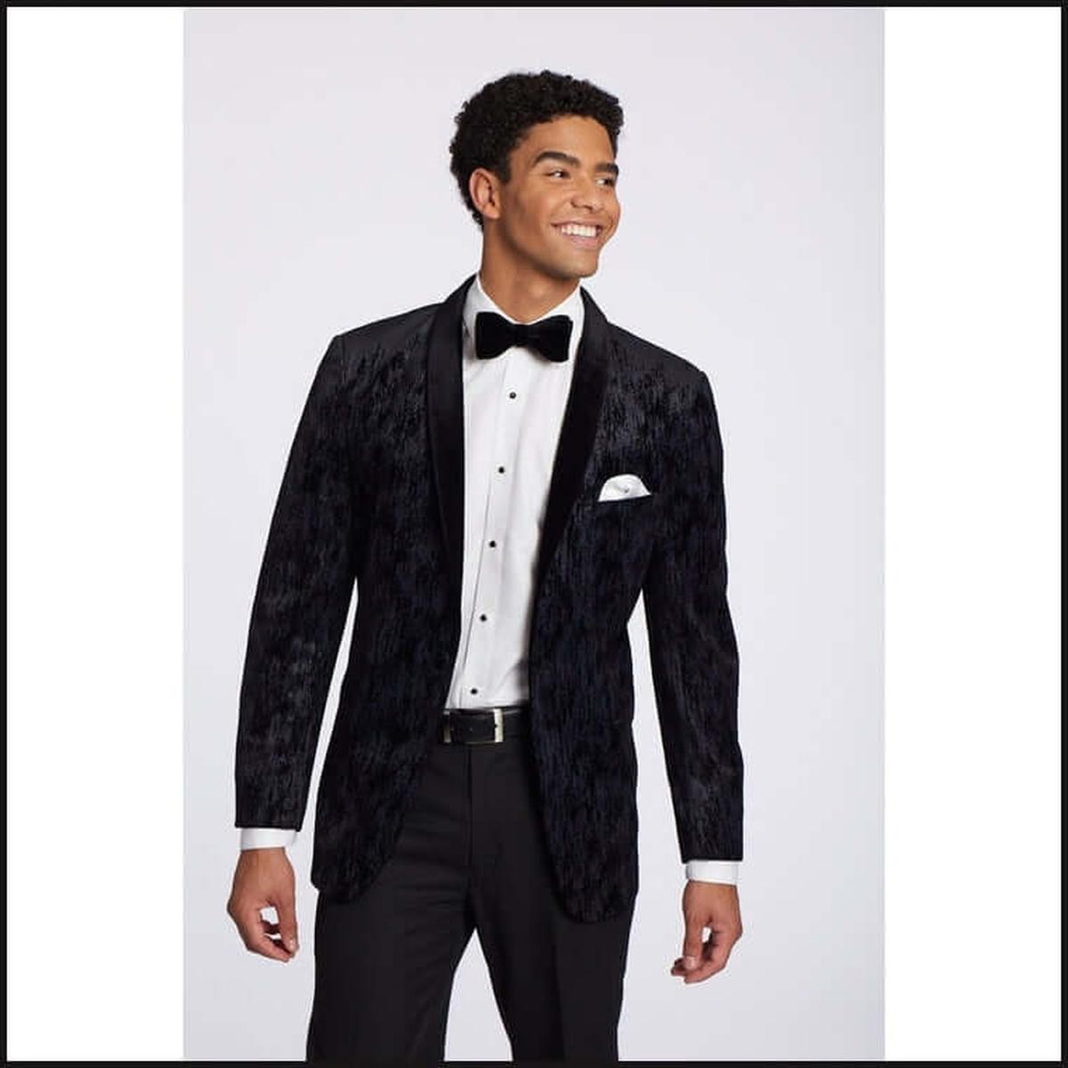 MOD Black Gotham Crushed Velvet Tuxedo 295M - That Guy's Secret