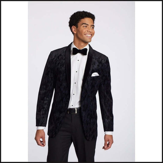 MOD Black Gotham Crushed Velvet Tuxedo 295M - That Guy's Secret