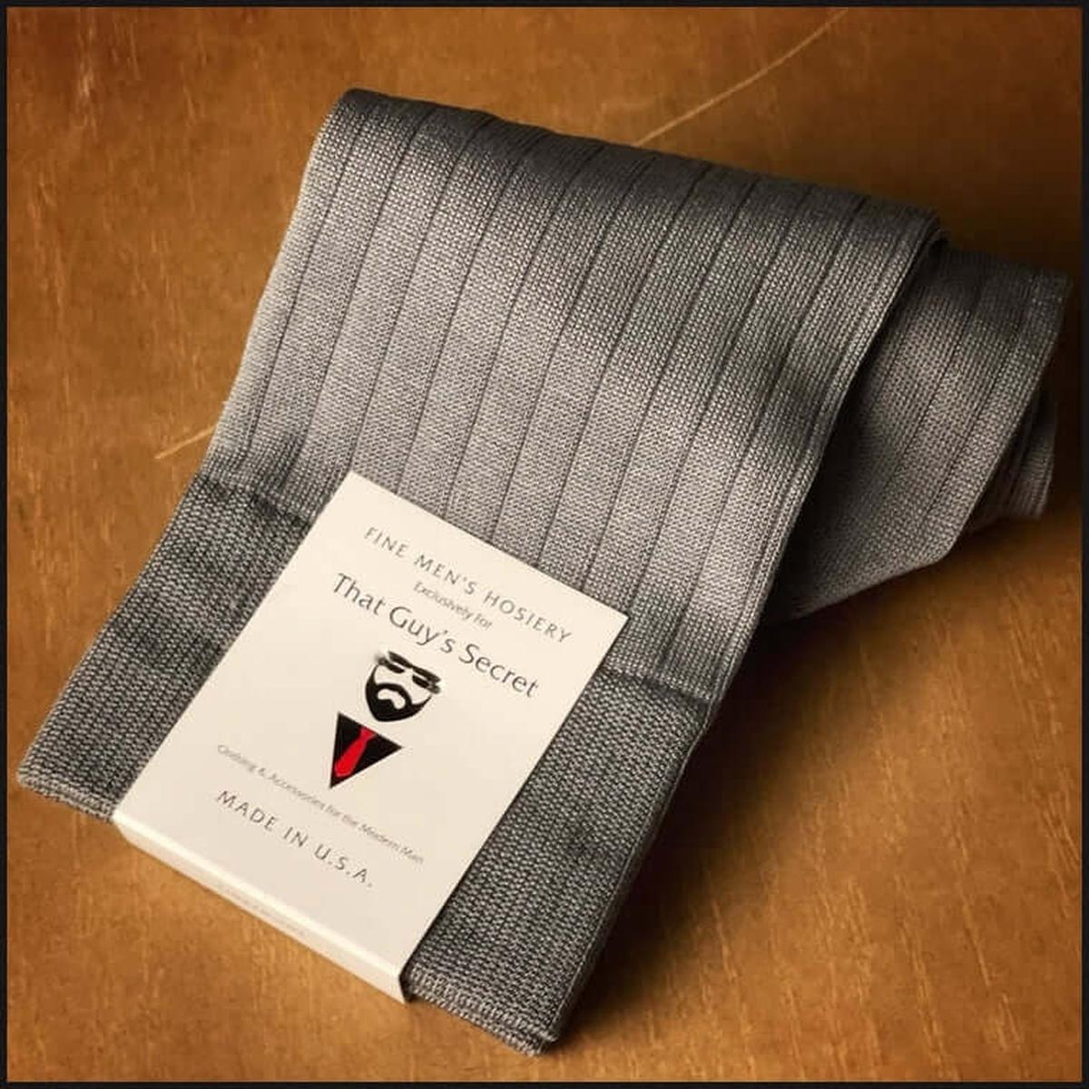 Mercerized Cotton Ribbed Linked Toe Dress Socks - That Guy's Secret