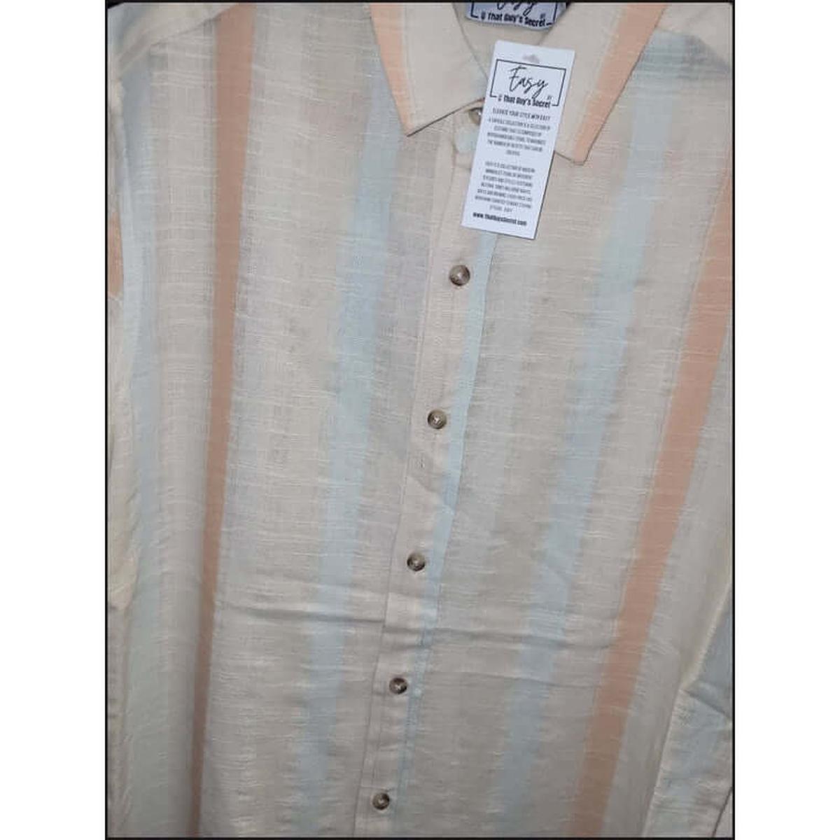 Wide Stripe Short Sleeve Sport Shirt - That Guy's Secret