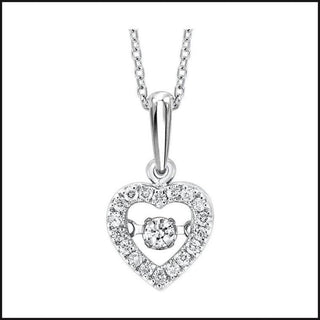 10K White Gold 1/5 ctw Diamond Heart Pendant-necklace-That Guy's Secret