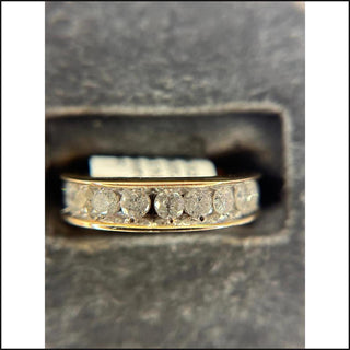 10K Yellow Gold 1ctw Diamond Channel Band-Ring-That Guy's Secret