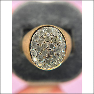 10K Yellow Gold 2ctw Diamond Cluster Ring-Ring-That Guy's Secret