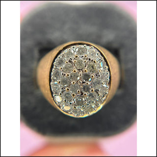 10K Yellow Gold 2ctw Diamond Cluster Ring-Ring-That Guy's Secret