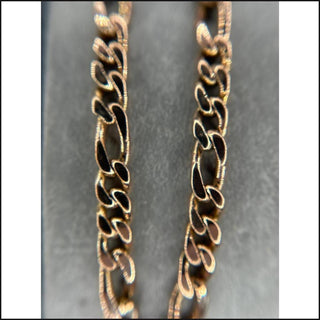 10k Yellow Gold Figaro Bracelet with Pin Push-Bracelet-That Guy's Secret