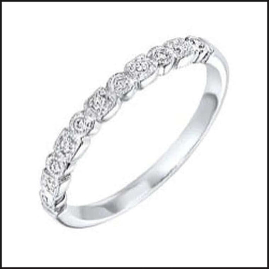 10k White Gold Diamond Band-Ring-That Guy's Secret