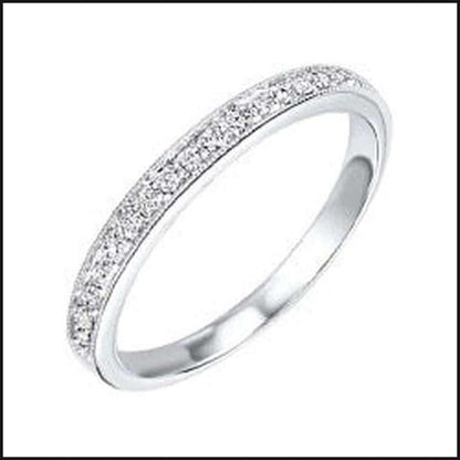 10k White Gold Diamond Band-Ring-That Guy's Secret
