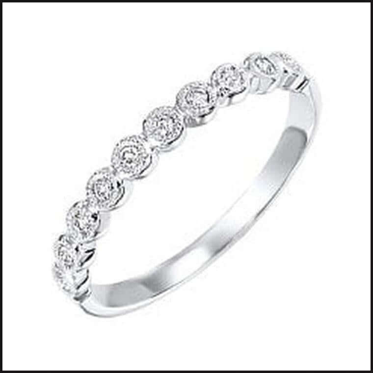 10k White Gold Diamond Band-Ring-That Guy's Secret