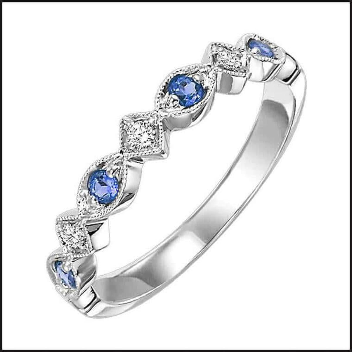 10k White Gold Diamond and Gemstone Ring-Ring-That Guy's Secret