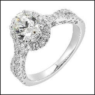 14K White Gold Diamond 1/2 ctw Semi Mount For 1 ctw Oval Center-Ring-That Guy's Secret