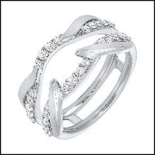 14K White Gold Diamond 1/2 ctw Wedding Wrap Band-Ring-That Guy's Secret