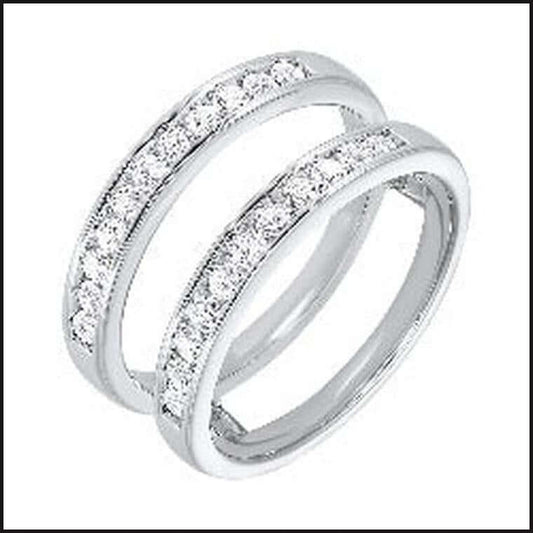14K White Gold Diamond 1/3 ctw Wedding Wrap Band-Ring-That Guy's Secret