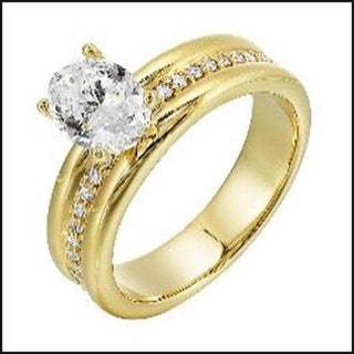 14K White Gold Diamond 1/6 ctw Semi Mount For 1 ctw Oval Center-Ring-That Guy's Secret