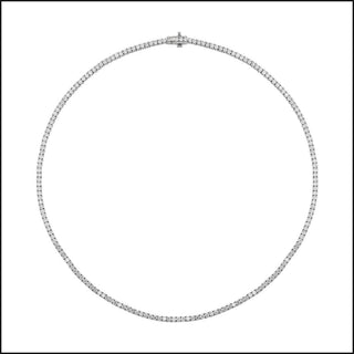 14 K White Gold Diamond Tennis Necklace 5 ctw - That Guy's Secret