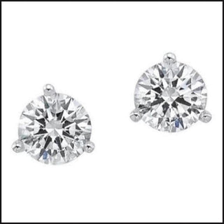 14K White Gold Lab Grown Stud Earrings 3/4ctw-Earrings-That Guy's Secret