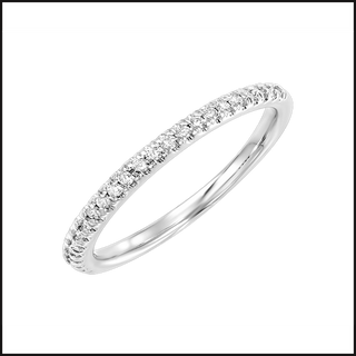 14K White Gold Lab Grown Wedding Band 1/7ctw-Ring-That Guy's Secret