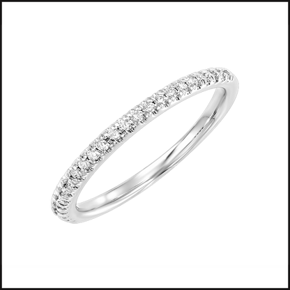 14K White Gold Lab Grown Wedding Band 1/7ctw-Ring-That Guy's Secret