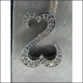 14k White Gold Open Heart Pendant-Accessories Package-That Guy's Secret