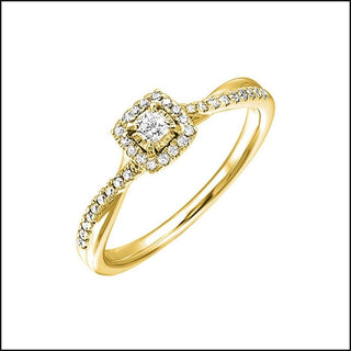 14K Yellow Gold Diamond 1/4 ctw Round Ring - That Guy's Secret