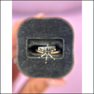 14 K Yellow Gold with Platinum Head Solitaire Ring Mounting-Ring-That Guy's Secret