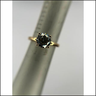 14k Gold Lab Grown 1 5/8 with 1 1/2 ctw Round Brilliant Diamond Ring with Hidden Halo - That Guy's Secret
