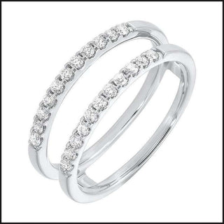 14k White Gold 1/3 ctw Diamond Wedding Wrap-Ring-That Guy's Secret