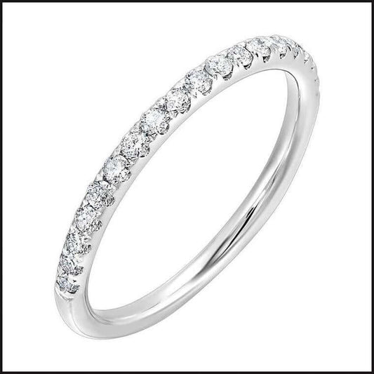 14k White Gold 1/4 ctw Round Diamond Band-Ring-That Guy's Secret