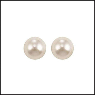 14k White Gold AAA Pearl Stud Earrings-Earrings-That Guy's Secret