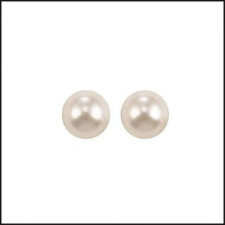 14k White Gold AAA Pearl Stud Earrings-Earrings-That Guy's Secret