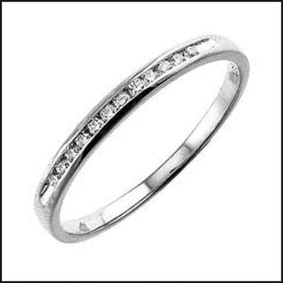14k White Gold Diamond Band-Ring-That Guy's Secret