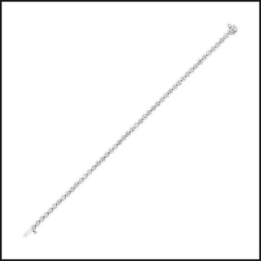 14k White Gold Diamond Tennis Bracelet-bracelet-That Guy's Secret