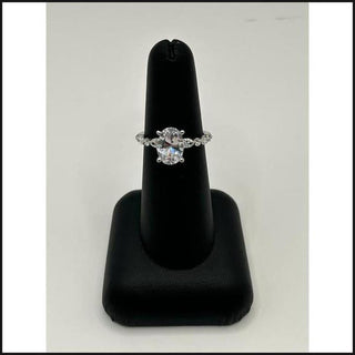 14k White Gold Lab Grown 1/2ctw Semi Mount Wedding Ring for 2ct Oval Center-Ring-That Guy's Secret