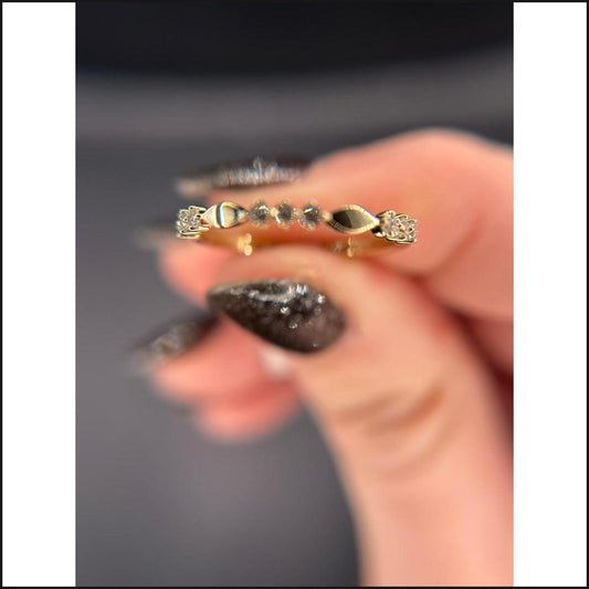 14k Yellow Gold Diamond Bands-Ring-That Guy's Secret