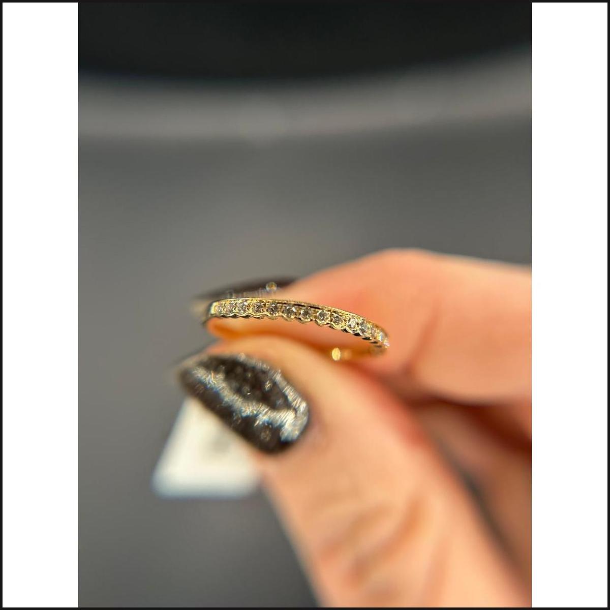 14k Yellow Gold Diamond Bands-Ring-That Guy's Secret