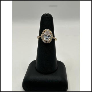 14k Yellow Gold Lab Grown 5/8ctw Semi Mount Wedding Ring for 2ct Oval Center-Ring-That Guy's Secret