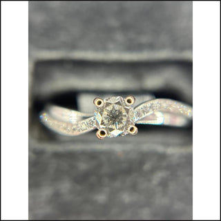 18k White Gold .49ctw Octillion Round Diamond Ring-Ring-That Guy's Secret