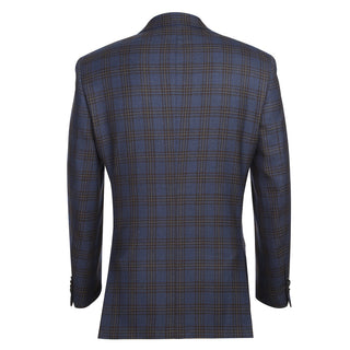 Blue Black Classic Fit Wool Sport Coat
