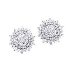 14kw 1.0ctw diamond starburst earrings