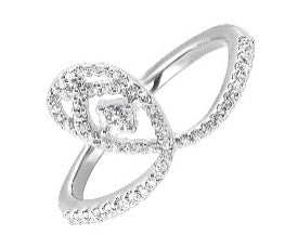 Sterling 1/4ctw diamond fashion ring